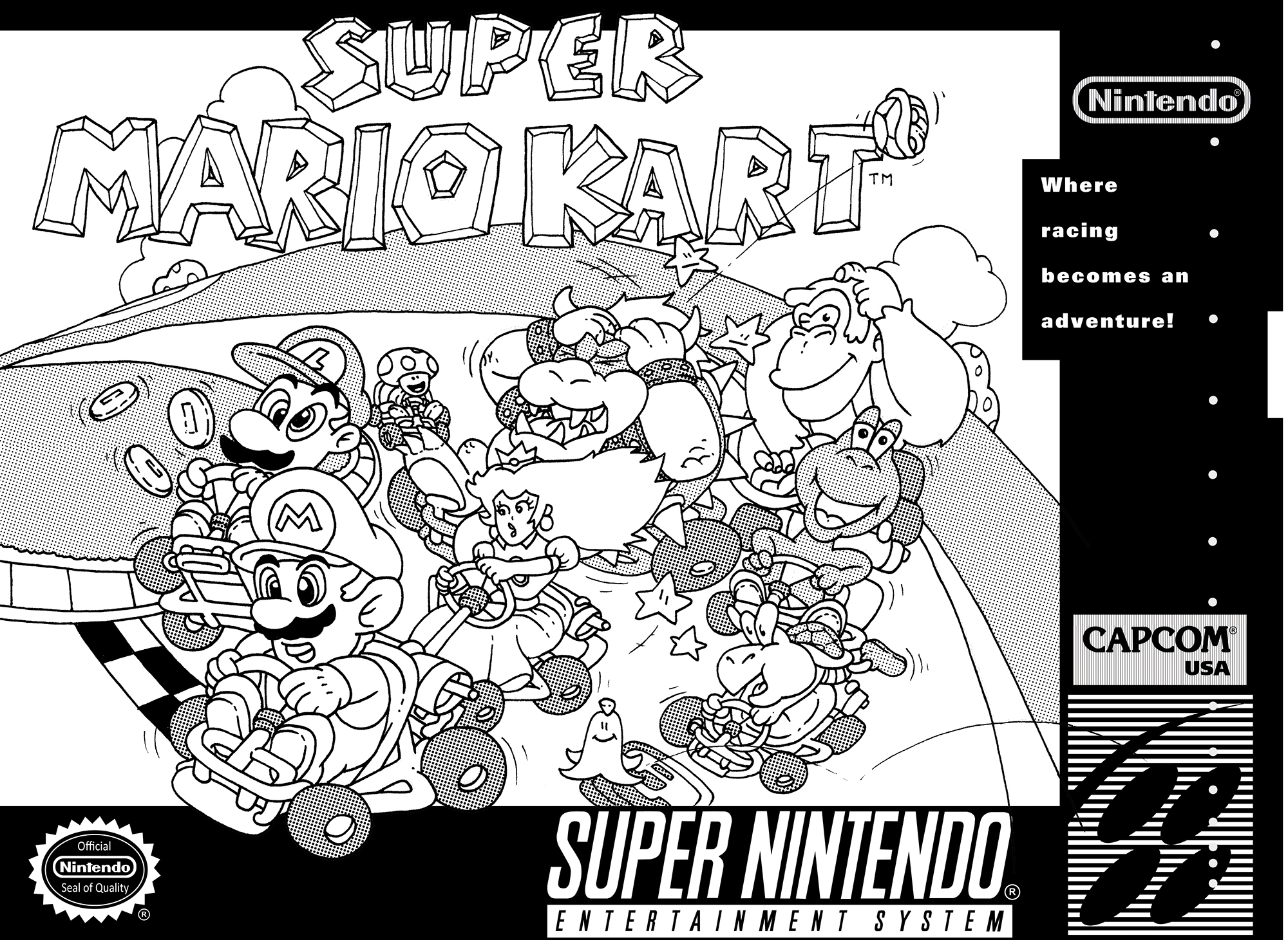 SNES Meisterstudien „Super Mario Kart“ Serigraphie auf Karton (handgedruckt), limitierte Auflage, 8 Stück, 2014, 30×40